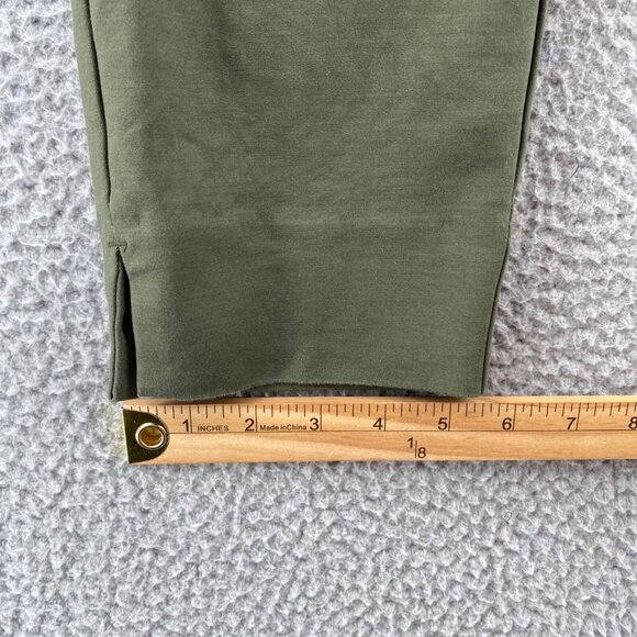 LOFT Pants Womens 14 Plus Marisa The Riviera Green Stretch Skinny Cropped Capri - Picture 10 of 12